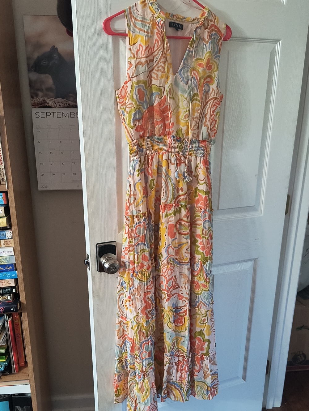 1.State Like New Multicolor Floral Tiered Dress